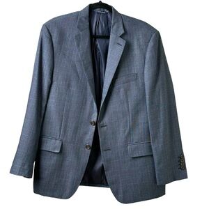 Ralph Ralph Lauren 40S Wool Silk Suit Jacket Blue Formal Wedding Black Tie